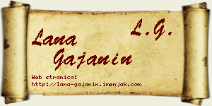 Lana Gajanin vizit kartica